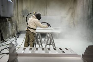 1 مكشطة التجميع بالتفريغ غرفة رملية رصاص مدفع آلة كشط غرفة رملية كشك رذاذ للبيع - Product Image 4