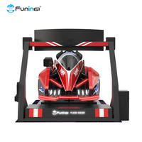 FuninVR Machine d'arcade de course urbaine à monnayeur, simulateur de conduite avec pédales et contrôleur True Force