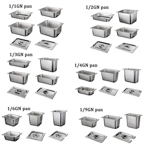 American Style Gastronorm Container Pan Metal Buffet Stove Eu Style Stainless Steel Hotel Food Gn Pan Gastronorm Pans