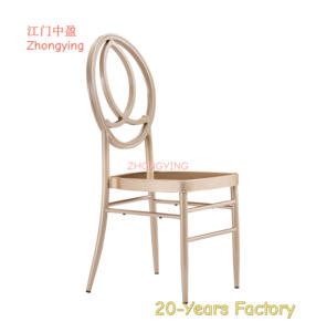 Chaises de mariage en métal doré de luxe, meubles de banquet empilables pour hôtels, événements et appartements, pour le salon, vente en gros - Product Image 3