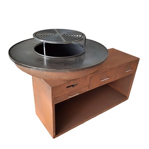 Nouvelle <span class=keywords><strong>Table</strong></span> de Jardin Moderne en Acier Multifonction avec Brasero et <span class=keywords><strong>Plancha</strong></span> Intégrés pour <span class=keywords><strong>la</strong></span> Vente en Gros - Product Image 2
