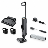 Cordon d'alimentation de 5 m, aspirateur à eau et à sec puissant de 450 W avec fonction d'auto-nettoyage pour le nettoyage des sols durs à la maison
