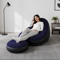Canapé gonflable portable en PVC écologique transfrontalier, fauteuil inclinable pliable, design moderne pour extérieur, couleur personnalisable, salon