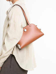 กระเป๋าถือสะพายไหล่ผู้หญิงหนังแท้คุณภาพสูง ปี 2026 หนังวัวผสมผ้าลินิน กระเป๋าแฟชั่นสำหรับสุภาพสตรี - Product Image 2