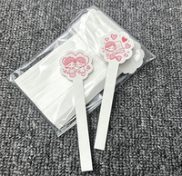 Bandes de papier test de parfum personnalisées OEM, motif dessin au trait rouge, couple de la Saint-Valentin, rose, nœud, cœur, enveloppe, festonné, avec logo personnalisé