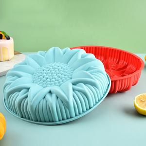 Molde de silicona de grado alimenticio para el hogar, con forma de girasol, creativo, para pasteles, gelatinas, postres y pudines, bandeja para hornear - Product Image 4