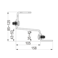 Crochet solaire pour tuiles en acier inoxydable de haute qualité, fixation PV, taille personnalisée OEM, résistance au vent 60 m/s, résistance à la neige 3 KN/m²