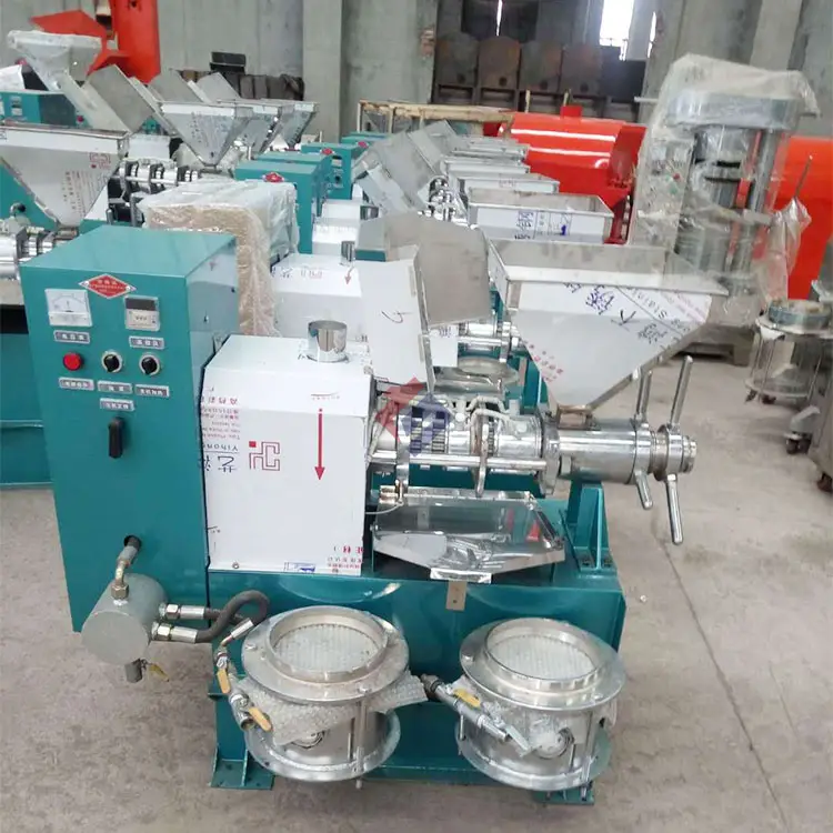 Máquina de prensa de tornillo de aceite, 100-200 kg/h, máquina de prensado de aceite copra