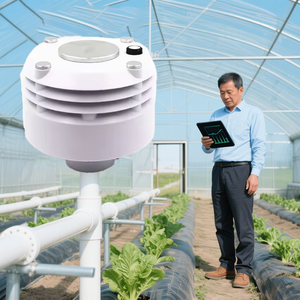 Certificado CE RoSh SDI12 RS485 Umidade do Ar Temp PM2.5 Iluminação Niose Air Quality Compact Weather Station para Estufa - Product Image 1
