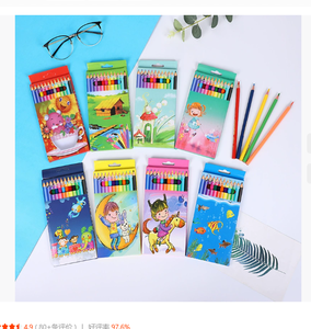 SANSAN – Lot de crayons de couleur hexagonaux solubles pour enfants, 12 couleurs, en plastique recyclé non toxique, mine de 3,00 mm, en vrac - Product Image 6