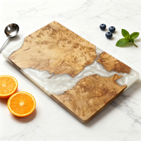 Gadgets pour la maison 2026 Planche à découper rectangulaire en résine et bois personnalisée multifonctionnelle facile à nettoyer pour la cuisine