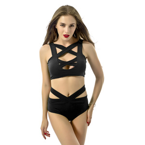Cross Bandage Sexy Swim Wear Bikini Sets Mujeres <span class=keywords><strong>Tankini</strong></span> Trajes <span class=keywords><strong>de</strong></span> <span class=keywords><strong>baño</strong></span> - Product Image 3