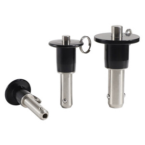 Goupilles de sécurité en aluminium à fixation rapide, goupilles à bouton à dégagement rapide en acier inoxydable, goupilles à bille avec anneau - Product Image 1