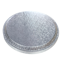 Plateau rond en aluminium de 12 pouces, de qualité alimentaire, recyclable, jetable, en PET, avec gaufrage, pour pizza et plats à emporter