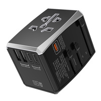 Cargador internacional adaptador de viaje universal GaN de 65W con 2 USB y 3 USB-C puertos de carga rápida todo en uno enchufe y enchufe producto