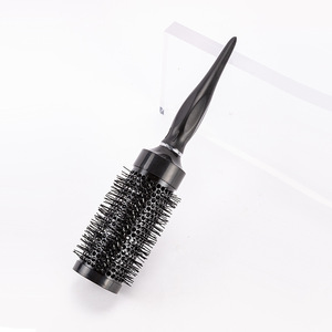 <b>Round</b> Hair <b>Brush</b> With Vent Nylon Bristles For Styling And Curling Men Women Use - Product Image 3