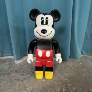 Figura Bearbrick 1000% 70cm <span class=keywords><strong>Daft</strong></span> <span class=keywords><strong>Punk</strong></span> MICKEY MOUSE & AMICI Bianco Nero FRP Scultura Dipinta a Mano per Decorazione Casa - Product Image 2