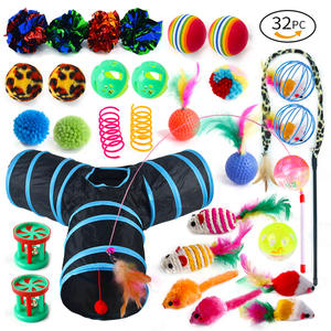 32 पीसी रंगीन पालतू बिल्ली खिलौना सेट बेल प्लग के साथ बिल्ली बिल्ली बिल्ली बिल्ली बिल्ली के साथ खिलौना - Product Image 4