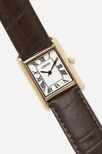 Reloj de Pulsera Cuadrado Clásico Ancho GBHW, Reloj de Cuarzo de Lujo Dorado y Marrón para Mujer, Reloj de Diseño Vintage con Correa de Cuero - Product Image 5