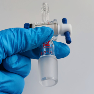 Adaptateur de vide en verre borosilicate transparent résistant aux hautes températures pour raccords de tuyaux droits, fournitures de laboratoire OEM CS Labglass - Product Image 4