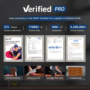 มีดตัด7นิ้วแบบอาชีพใหม่และมีดเชฟ8นิ้วพร้อมไม้ Pakka สำหรับชุดมีดทำครัว - Product Image 2