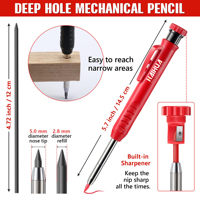 Crayon de charpentier à usage intensif avec taille-crayon pour la construction et le travail du bois DIY Grade OEM/ODM pris en charge