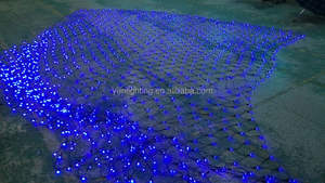 Индивидуальная светодиодная сетка-гирлянда IP44, 2x2м, 3x3м/6x4м/8x10м, для потолка, занавеса, Рождества, свадьбы, теплый белый свет, 220В - Product Image 6