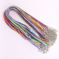 AA018834 chaîne de corde en cuir noir ligne de cire cordon en cuir accessoires de bijoux pour bricolage mode pendentif colliers