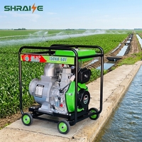 Pompe à eau diesel montée sur remorque pour la lutte contre les inondations, couleur et logo personnalisés, CE ISO, usine source Shanghai