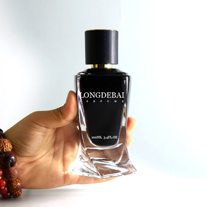 Custom Special Shape <b>Perfume</b> Glass <b>Bottle</b> Empty 100ml Black <b>Perfume</b> <b>Bottle</b> Gradient Blue <b>Perfume</b> <b>Bottle</b> with Box - Product Image 3