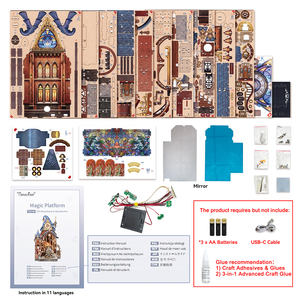 Kit de maison de poupée en bois 3D LED DIY Tonecheer Magic Platform Magic Spell pour boutiques de cadeaux et grossistes locaux - Agent de la marque recherché - Product Image 5