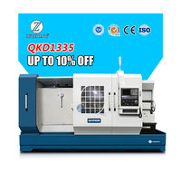 Tour à fileter CNC QKD1335 avec largeur de guidage de 755 mm, tour CNC à banc monobloc avec système GSK