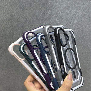 Custodie per telefono <span class=keywords><strong>cellulare</strong></span> con carica magnetica a colori Hit Cover posteriore trasparente antiurto per iPhone 16 13 14 12 15 Pro Max - Product Image 5