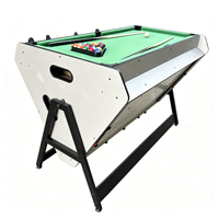 Table de jeux multifonctionnelle pliable 3 en 1 de 4 pieds : billard/hockey sur air/football