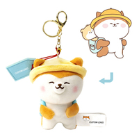 Porte-clés en peluche miniatures personnalisés OEM ODM avec couineur, taille sur mesure, pendentif décoratif portable pour Halloween