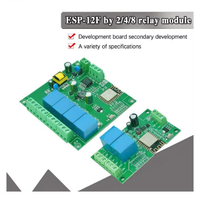 Spot ESP8266 modul Relay WIFI nirkabel, ESP-12F 4 saluran papan pengembangan Wifi AC/DC 5V/7-28V/5-80V catu daya
