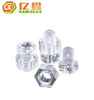Kit d'assortiment de vis et d'écrous à tête cylindrique Phillips en acrylique transparent pour PC, fixations en plastique