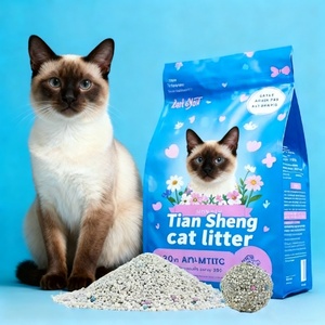 All'ingrosso 5kg lettiera per gatti in Bentonite ad aggrovacciarsi velocemente 99% il controllo degli odori Extra privo di polvere altamente adsorbente sferico grigio chiaro - Product Image 1