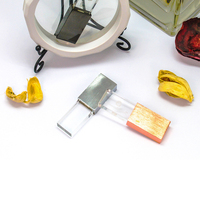 USB Flash Drive Kaca Transparan Kecepatan Tinggi 2.0/3.0 Hadiah Pernikahan Mewah Baru 8GB 16GB 32GB