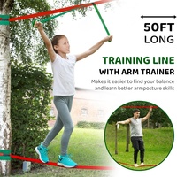 Kit de parcours d'obstacles pour enfants avec corde à sauter, échelle, anneaux de gymnastique, filet d'escalade, entraîneur de bras, pour la cour