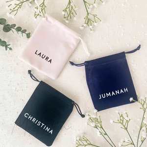 ถุงกำมะหยี่, อุปกรณ์จัดงานปาร์ตี้, ของขวัญสั่งทำพิเศษ, ถุงใส่เครื่องประดับส่วนตัว, ถุงใบเล็ก, ถุงผ้ากระสอบสำหรับของขวัญงานแต่งงาน, ถุงพร้อมโลโก้ - Product Image 1