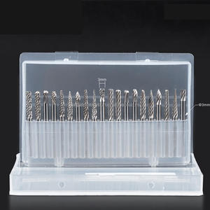 Juego de 20 fresas rotativas y brocas cónicas pulidas de carburo de tungsteno sólido de 3x3 mm con vástago de 1/8 de pulgada (3 mm) OEM - Product Image 5