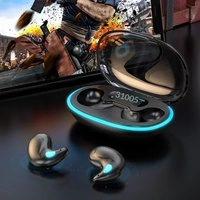 Écouteurs de sommeil sans fil X55, mini-casques TWS stéréo discrets avec micro, appels HD, réduction active du bruit