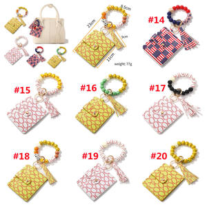 New Food Grade <b>Silicone</b> <b>Bead</b> Hand String Key Ring Pu Tassel Card Bag <b>Silicone</b> Bracelet Key Chain - Product Image 3