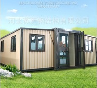 Maison conteneur extensible de haute qualité 20 pieds 40 pieds, 2-3 chambres, préfabriquée, prête à l'emploi, étanche, résistante au vent, durable, design moderne
