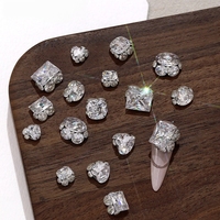 Paso Sico Clous à ongles en cristal de verre de haute qualité, Nouveauté 2026, Effet explosion de billes scintillantes, pour ongles longs, Décorations d'ongles Camélia