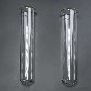 Tubo de prueba de vidrio borosilicato de fondo redondo personalizable, alta calidad, venta de fábrica