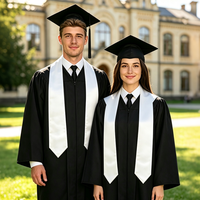 Écharpes de graduation vierges pour sublimation, écharpes de graduation personnalisées avec logo pour hommes et femmes, écharpes brodées graffiti pour la remise des diplômes