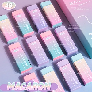 Macaron Nhiều Màu 4B Jumbo mềm tẩy học sinh Dễ thương lau sạch highlighters không chà miễn phí xiên bàn chải tip 20 hộp lỏng - Product Image 3