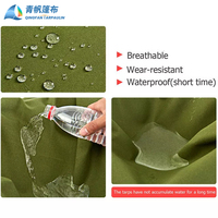 Bâche de camping unie en toile 100 % polyester, ignifuge, résistante aux déchirures, imperméable, poids moyen, 1,5 m, en stock usine